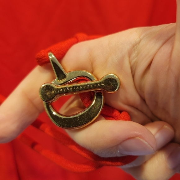 Victoria Beckham Red Midi Dress - Picture 4 of 11